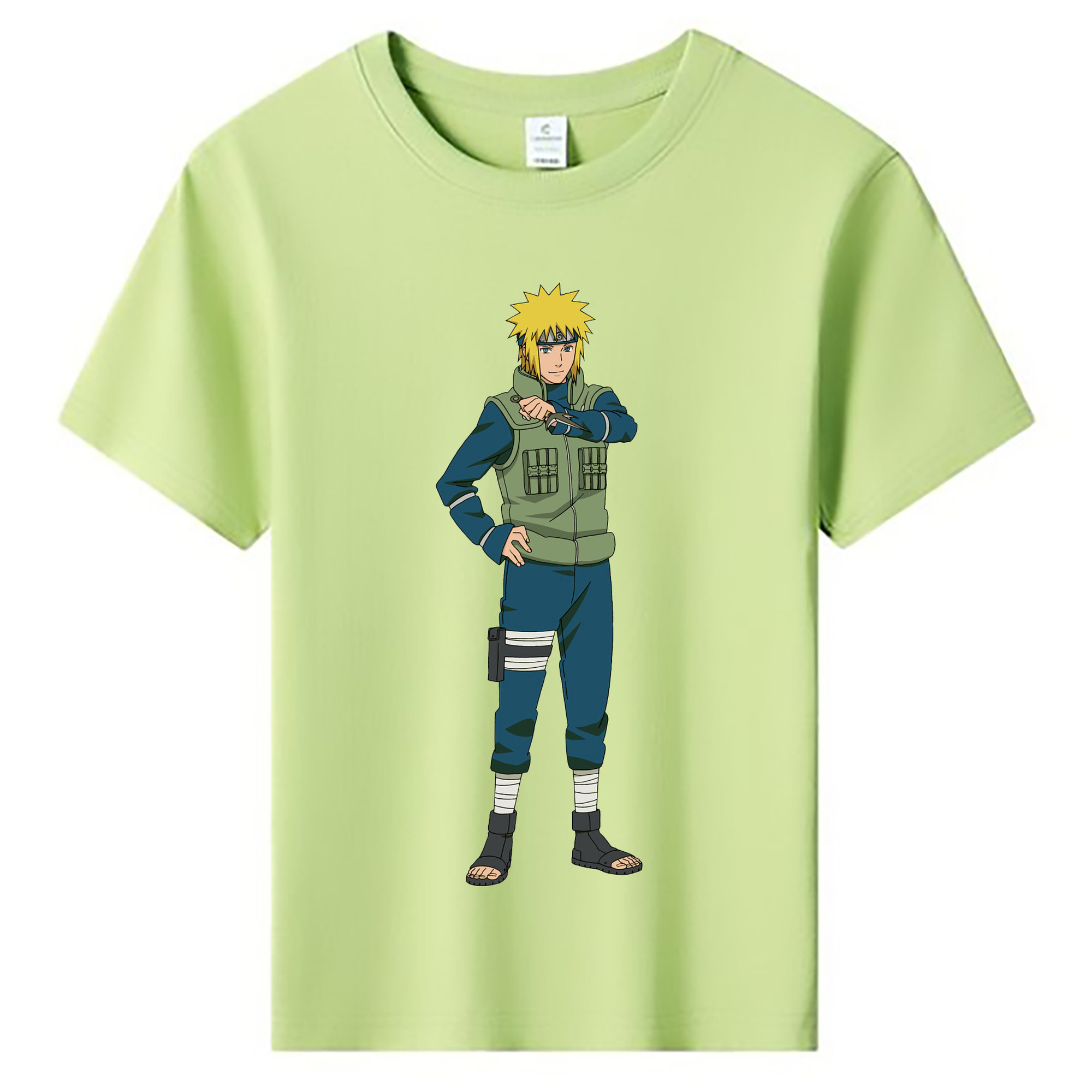 （画像用） NARUTO -ナルト- 波風 ミナト Namikaze Minato 綿100％キッズTシャツ（フロントプリント）